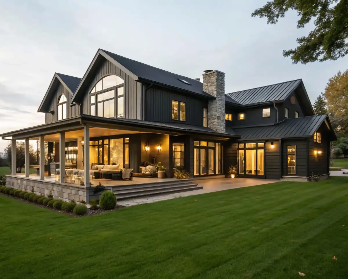 Covered porch home